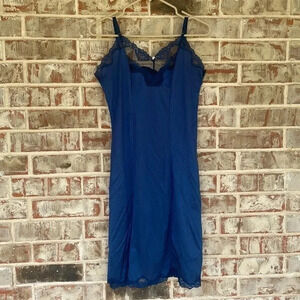 Belle Fleur Navy Lace Full Slip